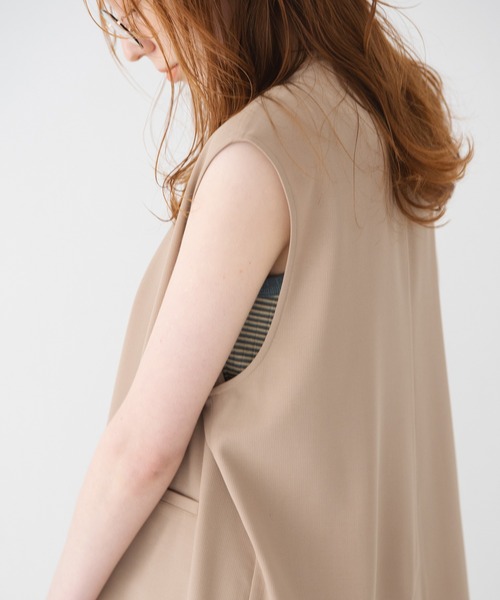 Crisp（クリスプ）の「ノーカラージレ（ベスト・レディース・ベージュ/ブラウン・FREE）」の17枚目の写真