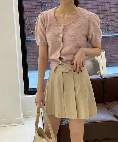 by muni:r(バイ ムニール)の「ローライズプリーツスカート(スカート・レディース・ブラック/ベージュ/ピンク・SMALL/MEDIUM)」の19枚目の写真