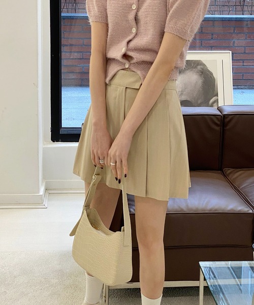 by muni:r(バイ ムニール)の「ローライズプリーツスカート(スカート・レディース・ブラック/ベージュ/ピンク・SMALL/MEDIUM)」の20枚目の写真