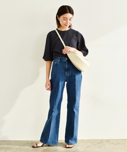 UNTITLED（アンタイトル）の「◆センタープレスデニム【マシンウォッシャブル】（デニムパンツ・レディース・ネイビー/ブルー・00/01/50/02/03/44/42/04/46/48）」の17枚目の写真