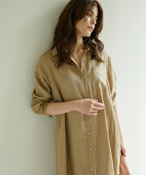 リネンシャツワンピース シャツワンピース Whim Gazette ウィムガゼット のファッション通販 Zozotown