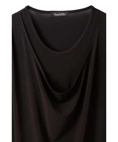 TORNADO MART（トルネードマート）の「TORNADO MART∴レイヤードレープTシャツ（Tシャツ/カットソー・メンズ・ホワイト/ブラック・M/L/LL）」の10枚目の写真