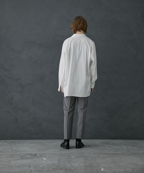PUBLIC TOKYO（パブリックトウキョウ）の「レイヤードオーバーシャツ（シャツ/ブラウス・メンズ・ホワイト/ブラック・1/2）」の19枚目の写真
