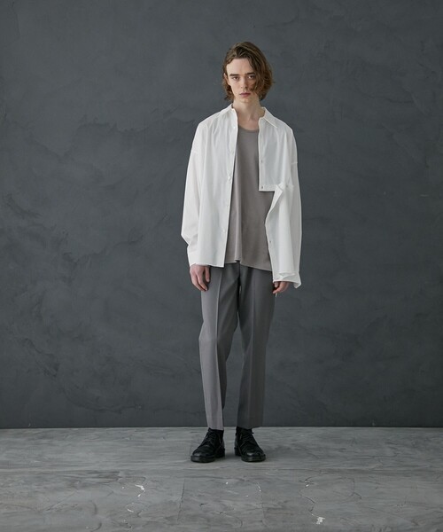 PUBLIC TOKYO（パブリックトウキョウ）の「レイヤードオーバーシャツ（シャツ/ブラウス・メンズ・ホワイト/ブラック・1/2）」の15枚目の写真