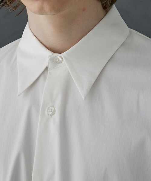 PUBLIC TOKYO（パブリックトウキョウ）の「レイヤードオーバーシャツ（シャツ/ブラウス・メンズ・ホワイト/ブラック・1/2）」の5枚目の写真