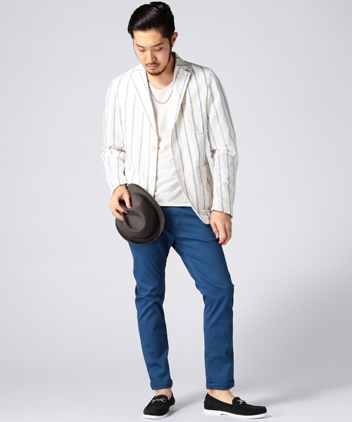 BEAMS（ビームス）の「○BEAMS / ピケ アンクルカット ５ポケットパンツ（その他パンツ・メンズ・オフホワイト/ブルー/ネイビー・MEDIUM/X-LARGE/SMALL/LARGE）」の12枚目の写真