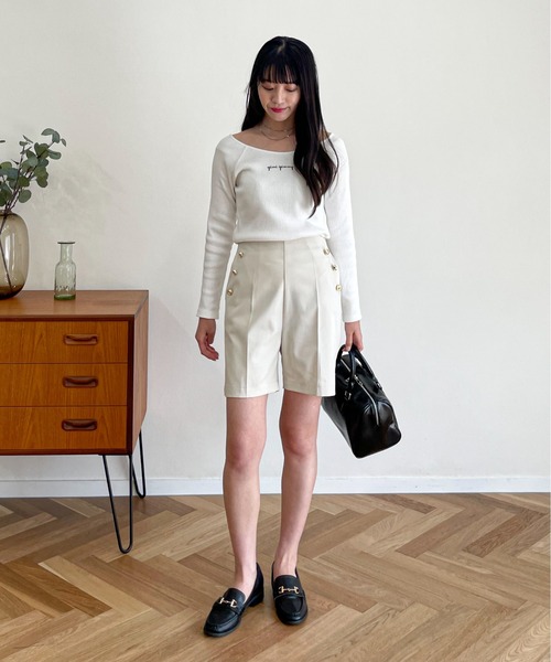 EPIMI E'PIMMY（エピミエピミー）の「金ボタンマリンショートパンツ（その他パンツ・レディース・ブラック/ネイビー/ブルー/アイボリー・MEDIUM）」の6枚目の写真