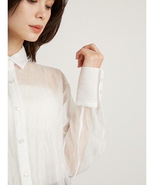 SNIDEL（スナイデル）の「シアーシャツ（シャツ/ブラウス）」 - WEAR