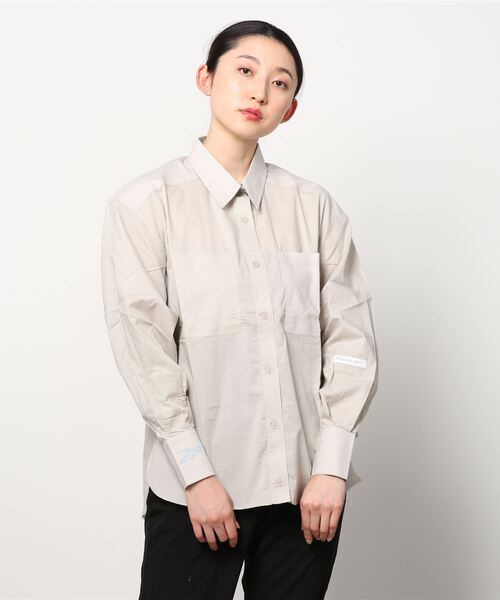 Reebok(リーボック)の「 クラシック ボタンアップ ロングスリーブシャツ / Classics Button-Up Long Sleeve Shirt /(シャツ/ブラウス・レディース・ベージュ系その他/グリーン系その他・MEDIUM/LARGE/SMALL/X-LARGE)」の6枚目の写真