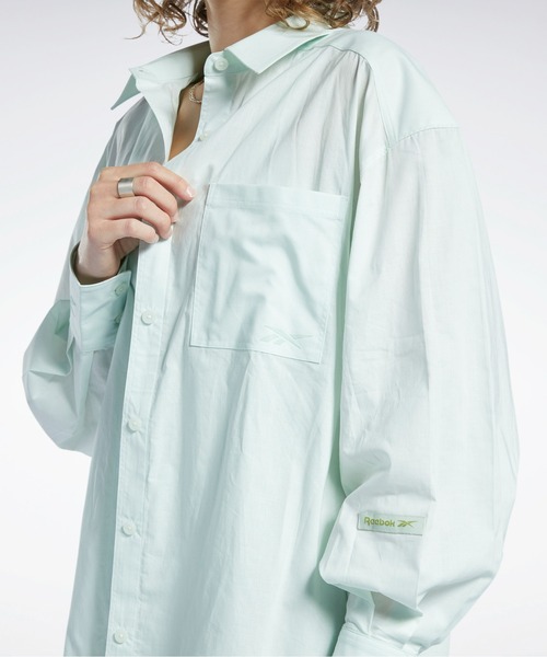 Reebok(リーボック)の「 クラシック ボタンアップ ロングスリーブシャツ / Classics Button-Up Long Sleeve Shirt /(シャツ/ブラウス・レディース・ベージュ系その他/グリーン系その他・MEDIUM/LARGE/SMALL/X-LARGE)」の11枚目の写真
