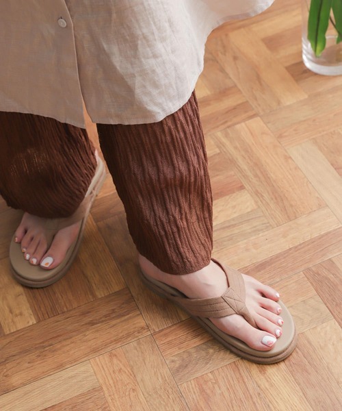 URBAN RESEARCH DOORS（アーバンリサーチドアーズ）の「スエードコンビトングサンダル（サンダル・レディース・ダークブラウン/ベージュ・36/37/38）」の8枚目の写真