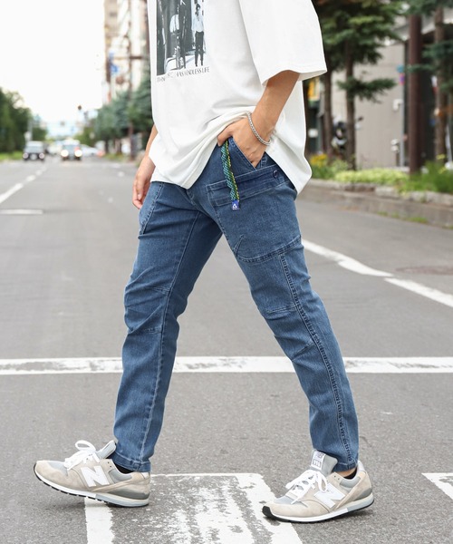 GERRY（ジェリー）の「【GERRY/ジェリー】 ストレッチ デニム / チノ キャンプ ニータック クライミングパンツ（デニムパンツ・メンズ・ブラック/ベージュ/カーキ/サックスブルー/ブルー/ベージュ系/インディゴブルー/サックスブルー系/ワンウォッシュ/アイボリー/ブラック系・SMALL/MEDIUM/LARGE/X-LARGE）」の11枚目の写真