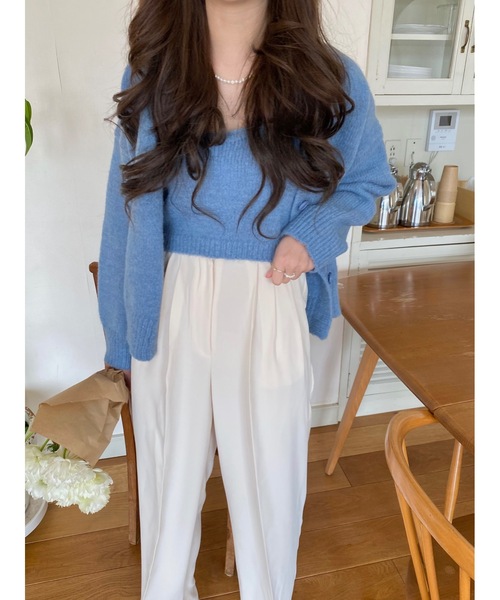 mood for a day（ムードフォーアデイ）の「melon slacks/ツータックスラックス（スラックス・レディース・アイボリー・SMALL）」の2枚目の写真