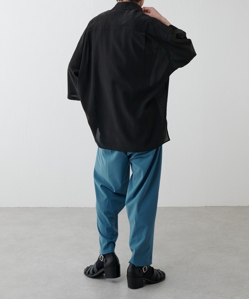 Lui's（ルイス）の「キュプラ混ワイドシャツ（シャツ/ブラウス・メンズ・ブラック/ダークブラウン/グリーン・FREE）」の17枚目の写真