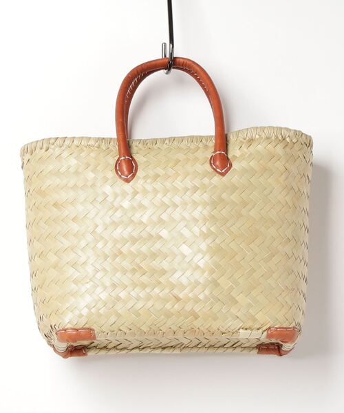 MIDWEST(ミッドウエスト)の「AFRICAN MARKET LINDA BASKET BAG LEATHER HANDLE SMA(ショルダーバッグ・レディース・ベージュ・FREE)」の4枚目の写真