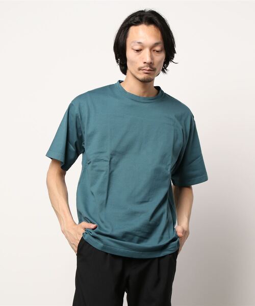 291295=HOMME(ニーキューイチニーキューゴーオム)の「【291295=HOMME 】 製品染め クルーネック SS TEE/Tシャツ(Tシャツ/カットソー・メンズ・ベージュ/カーキ/ブルー系その他/レンガ・2/3)」の3枚目の写真