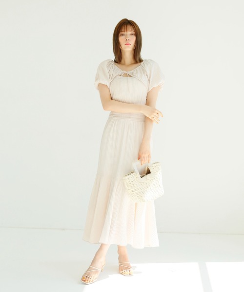 one after another NICE CLAUP(ワンアフターアナザーナイスクラップ)の「マルチウェイボレロセットワンピース(ワンピース・レディース・オフホワイト/ブラック/ピンク系その他/ブラック系その他・FREE)」の5枚目の写真