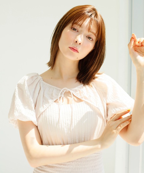 one after another NICE CLAUP(ワンアフターアナザーナイスクラップ)の「マルチウェイボレロセットワンピース(ワンピース・レディース・オフホワイト/ブラック/ピンク系その他/ブラック系その他・FREE)」の12枚目の写真