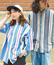 U.S. POLO ASSN. | マルチストライプ半袖ボタンダウンシャツ(シャツ/ブラウス)