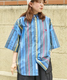 U.S. POLO ASSN. | マルチストライプ半袖ボタンダウンシャツ(シャツ/ブラウス)