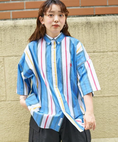U.S. POLO ASSN.(ユーエスポロアッスン)の「マルチストライプ半袖ボタンダウンシャツ(シャツ/ブラウス・メンズ・サックスブルー/ベージュ/ホワイト・LARGE/MEDIUM)」の14枚目の写真