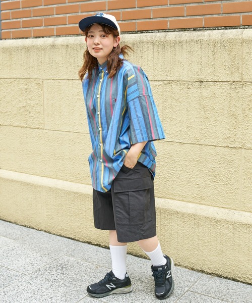 U.S. POLO ASSN.(ユーエスポロアッスン)の「マルチストライプ半袖ボタンダウンシャツ(シャツ/ブラウス・メンズ・サックスブルー/ベージュ/ホワイト・LARGE/MEDIUM)」の22枚目の写真
