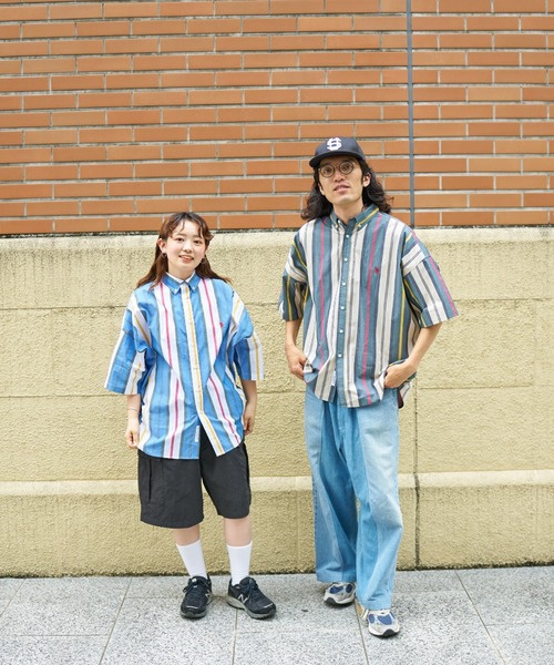 U.S. POLO ASSN.(ユーエスポロアッスン)の「マルチストライプ半袖ボタンダウンシャツ(シャツ/ブラウス・メンズ・サックスブルー/ベージュ/ホワイト・LARGE/MEDIUM)」の6枚目の写真