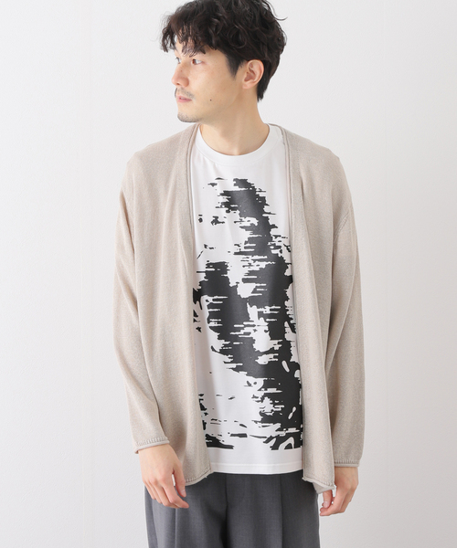 417 EDIFICE(フォーワンセブンエディフィス)の「リネンコットンカーディガン(カーディガン/ボレロ・メンズ・ネイビー/ブラウン/グレー/アイボリー・SMALL/MEDIUM/LARGE)」の2枚目の写真