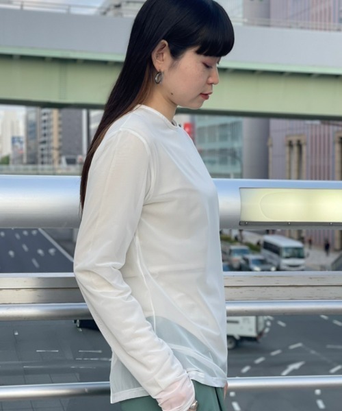 DROIT BELLO(ドロイトベロ)の「DROIT BELLO(ドロイトベロ) パワーメッシュプルオーバー(Tシャツ/カットソー・レディース・ブラック/オフホワイト/ライム/オレンジ・FREE)」の6枚目の写真
