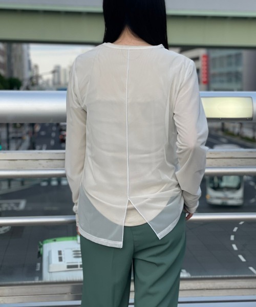 DROIT BELLO(ドロイトベロ)の「DROIT BELLO(ドロイトベロ) パワーメッシュプルオーバー(Tシャツ/カットソー・レディース・ブラック/オフホワイト/ライム/オレンジ・FREE)」の7枚目の写真