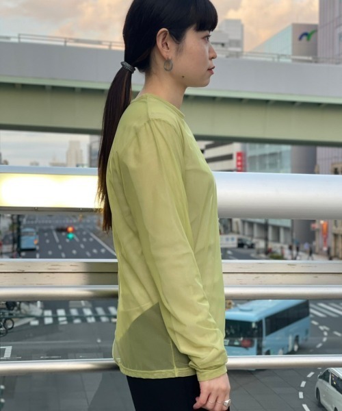 DROIT BELLO(ドロイトベロ)の「DROIT BELLO(ドロイトベロ) パワーメッシュプルオーバー(Tシャツ/カットソー・レディース・ブラック/オフホワイト/ライム/オレンジ・FREE)」の8枚目の写真