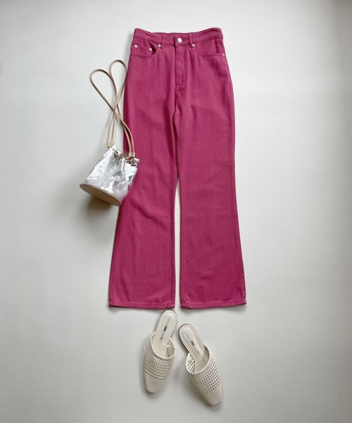 ＪＵＧＬＡＮＳ（ユグランス）の「☆ 旬なスタイリングが叶う。 セミフレアカラーパンツ　30553A234（その他パンツ・レディース・ピンク/アイボリー/イエロー・FREE）」の3枚目の写真