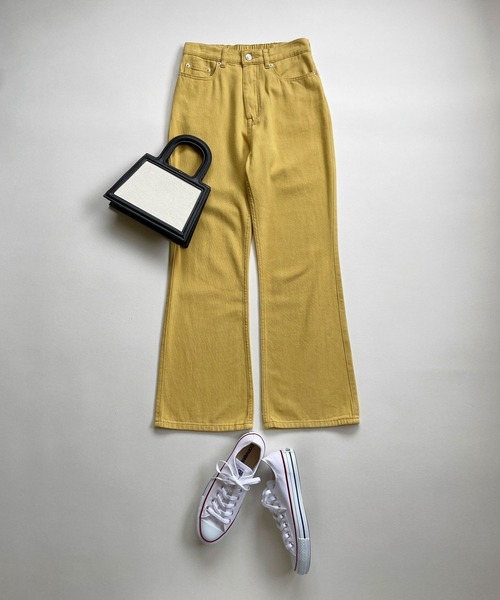 ＪＵＧＬＡＮＳ（ユグランス）の「☆ 旬なスタイリングが叶う。 セミフレアカラーパンツ　30553A234（その他パンツ・レディース・ピンク/アイボリー/イエロー・FREE）」の2枚目の写真