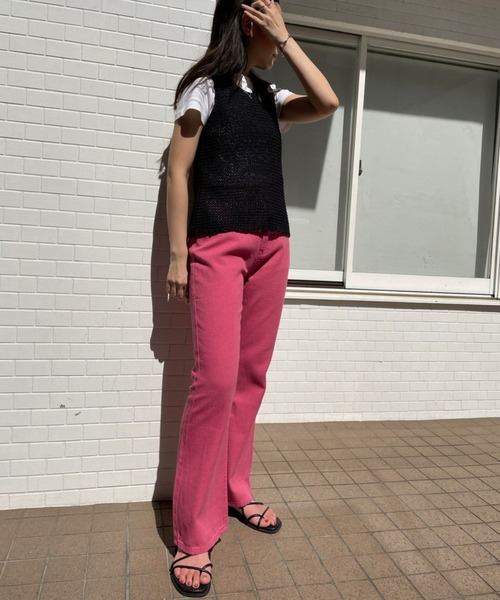 ＪＵＧＬＡＮＳ（ユグランス）の「☆ 旬なスタイリングが叶う。 セミフレアカラーパンツ　30553A234（その他パンツ・レディース・ピンク/アイボリー/イエロー・FREE）」の17枚目の写真