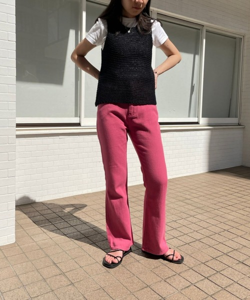 ＪＵＧＬＡＮＳ（ユグランス）の「☆ 旬なスタイリングが叶う。 セミフレアカラーパンツ　30553A234（その他パンツ・レディース・ピンク/アイボリー/イエロー・FREE）」の18枚目の写真