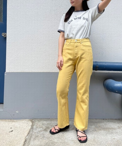 ＪＵＧＬＡＮＳ（ユグランス）の「☆ 旬なスタイリングが叶う。 セミフレアカラーパンツ　30553A234（その他パンツ・レディース・ピンク/アイボリー/イエロー・FREE）」の6枚目の写真