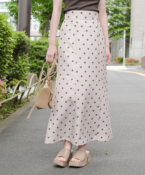 Andemiu（アンデミュウ）の「ドットナローマーメイドスカート298262（スカート・レディース・アイボリー/ブラック/クリーム・FREE）」の21枚目の写真