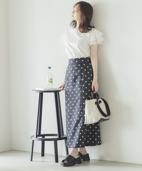 Andemiu（アンデミュウ）の「ドットナローマーメイドスカート298262（スカート・レディース・アイボリー/ブラック/クリーム・FREE）」の20枚目の写真