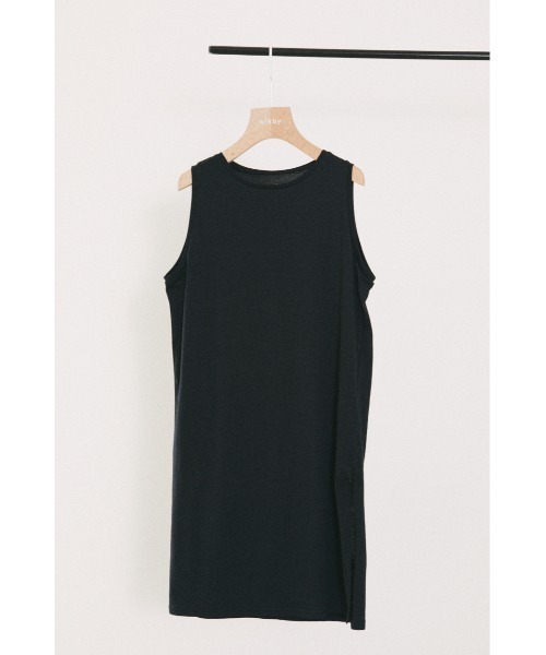 BLACK BY MOUSSY(ブラックバイマウジー)の「gauze long tanktop(ガーゼロングタンクトップ)(タンクトップ・レディース・ホワイト/ブラック/パープル/オレンジ・FREE)」の3枚目の写真