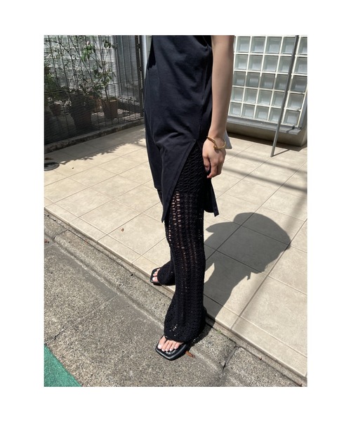 BLACK BY MOUSSY(ブラックバイマウジー)の「gauze long tanktop(ガーゼロングタンクトップ)(タンクトップ・レディース・ホワイト/ブラック/パープル/オレンジ・FREE)」の13枚目の写真