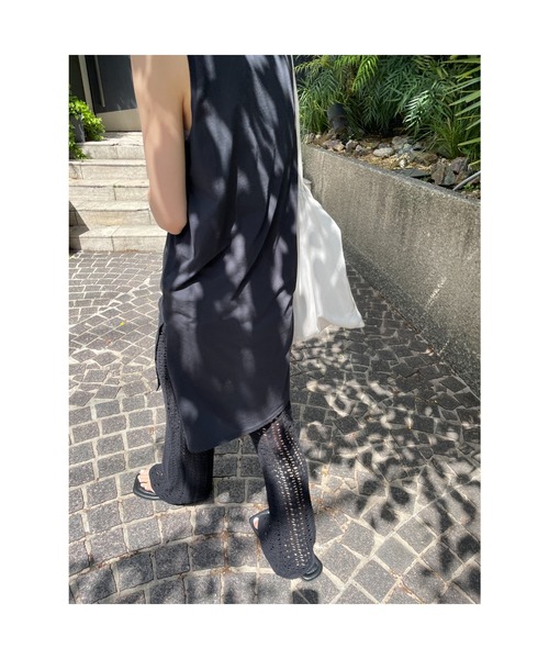 BLACK BY MOUSSY(ブラックバイマウジー)の「gauze long tanktop(ガーゼロングタンクトップ)(タンクトップ・レディース・ホワイト/ブラック/パープル/オレンジ・FREE)」の15枚目の写真