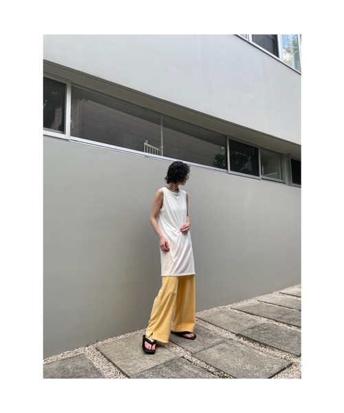BLACK BY MOUSSY(ブラックバイマウジー)の「gauze long tanktop(ガーゼロングタンクトップ)(タンクトップ・レディース・ホワイト/ブラック/パープル/オレンジ・FREE)」の6枚目の写真