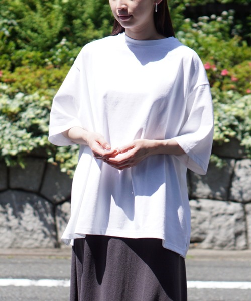 HARVESTY（ハーベスティ）の「HARVESTY/ハーベスティ JUMBO SS TEE ジャンボ S/S TEE（Tシャツ/カットソー・レディース・ブラック/オフホワイト/ミント・1/2）」の2枚目の写真