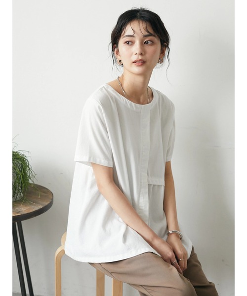 CRAFT STANDARD BOUTIQUE(クラフトスタンダードブティック)の「アシンメトリーギャザーブラウス *◆(Tシャツ/カットソー・レディース・ブラック/オフホワイト/オレンジ/グリーン・FREE)」の16枚目の写真