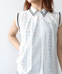 Three Four Time | レース刺繍ノースリーブブラウス(シャツ/ブラウス)