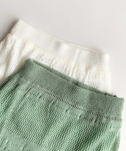 Q（キュー）の「バイカラークロシェ セットアップ（ワンピース・レディース・オリーブ/アイボリー・MEDIUM）」の13枚目の写真