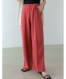 Re:EDIT | [低身長/高身長サイズあり][イージーケア]カットジョーゼット切り替えストレートパンツ(その他パンツ)