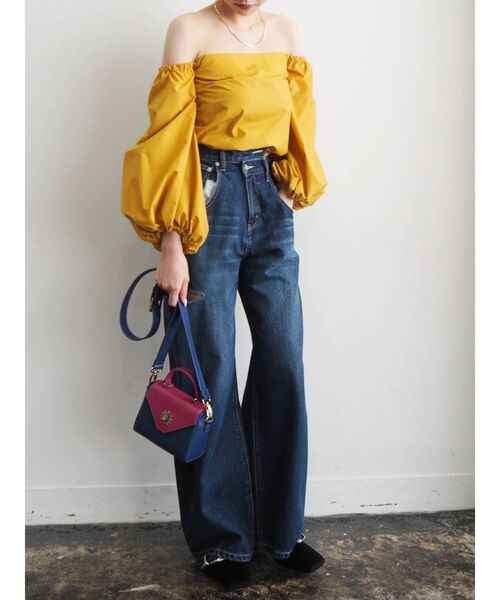 EVRIS（エヴリス）の「バイカラーミニショルダーバッグ（ショルダーバッグ・レディース・ブラック/イエロー/ブルー・FREE）」の9枚目の写真