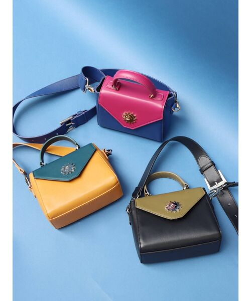 EVRIS（エヴリス）の「バイカラーミニショルダーバッグ（ショルダーバッグ・レディース・ブラック/イエロー/ブルー・FREE）」の21枚目の写真