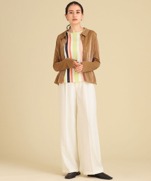 Ray BEAMS(レイビームス)の「Ray BEAMS / ラメ レギュラーカラー シャツ(シャツ/ブラウス・レディース・ライトグレー/マスタード・ONE SIZE)」の13枚目の写真